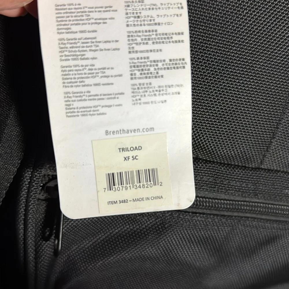 NWT Brenthaven Laptop XF Trifold messenger bag X-Ray friendly travel bag
